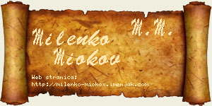 Milenko Miokov vizit kartica